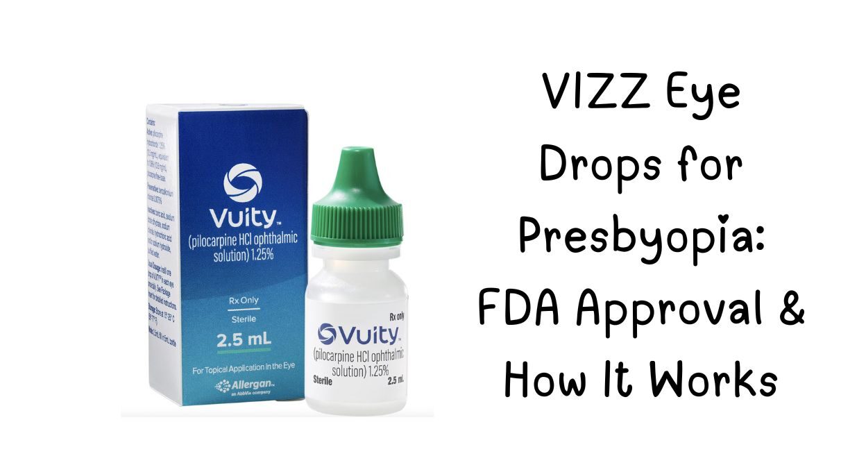 VIZZ eye drops, Aceclidine presbyopia treatment, FDA-approved presbyopia drops, Best treatment for blurry near vision, How does VIZZ work?,, VIZZ vs. reading glasses, VIZZ side effects, When will VIZZ be available?, Aceclidine mechanism of action, Presbyopia cure 2025,